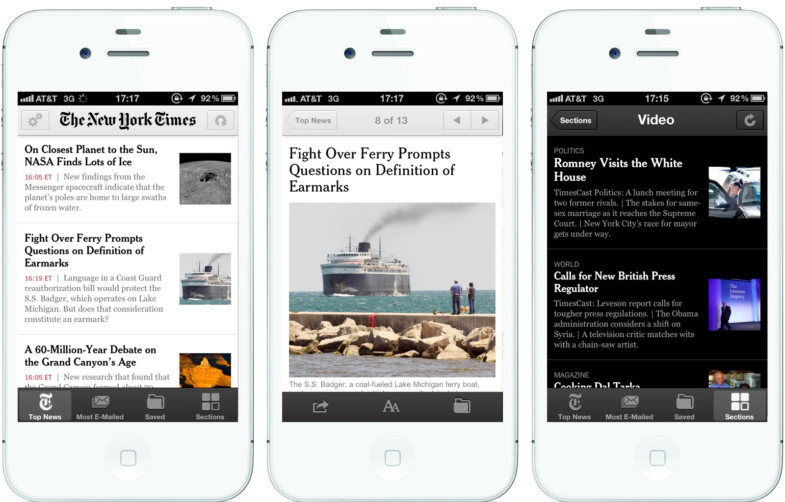 NYT iPhone app (2010)